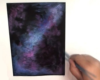 how to paint galaxy