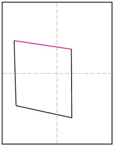 how to draw a cube easy