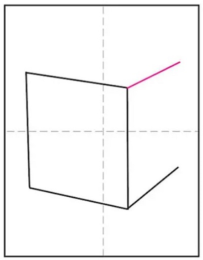 how to draw a cube easy