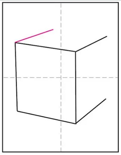 how to draw a cube easy